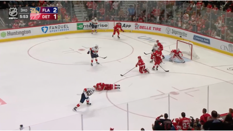 Courageous Shot Blocking by Detroit Red Wings